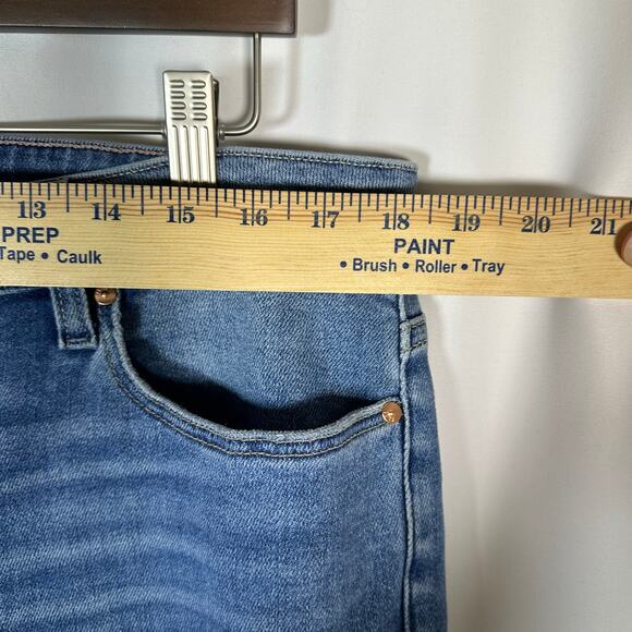 NWT Paige Vintage Cindy Crop High Rise Straight Jeans 34 Seawater Wash Raw Hem‎ - Picture 9 of 11